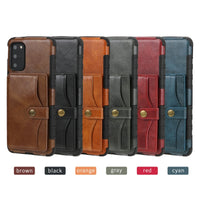 Luxury Retro Business Fashion Leather Flip Wallet Case for Samsung Galaxy S20 Series