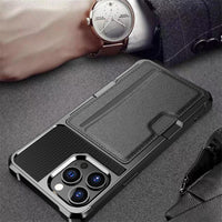 Business Anti Slip Magnetic Shockproof Card Holder Case for iPhone 13 12 11 Pro Max Mini