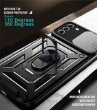 Camera Lens Protector Shockproof Magnetic Finger Ring Holder Case For Samsung Galaxy S21 S20 Note 20 Series