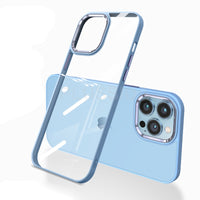 Luxury Metal Camera Ring Transparent HD Clear Case for iPhone 13 12 11 Series