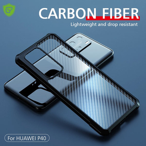 Luxury Transparent Carbon Fiber Texture Slim Case For HuaWei Mate 40 Sẻie