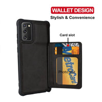 Leather Business Shockproof Flip Card Slot Back Case for Galaxy Note 20 & S20 Ultra/ Plus
