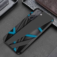 Car Carbon Fiber Texture For Samsung Galaxy S22 S21 S20 Ultra Plus