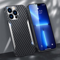 Luxury Carbon Fiber Ultra Thin Soft Silicone Frame Shockproof Case For iPhone 13 12 11 series