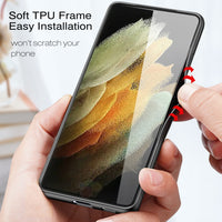 Soft TPU Edge Protective Woven Nylon Leather Case for Samsung Galaxy S21 Series