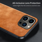 Genuine Oil Wax Leather Phone Case for iPhone 13 12 11 Pro Max Mini