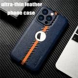 Luxury Ultra Thin Leather Full Camera Protection Back Case for iPhone 13 12 11 Pro Max