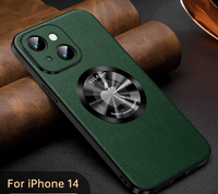 Magnetic Absorbent Business Texture Anti Drop Leather Case for iPhone 15 14 13 12 series