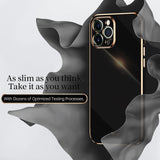 Luxury 6D Square Plating Ring Stand Holder Phone Case For iPhone 12 11 Series