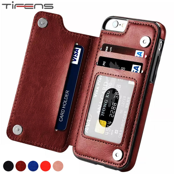 Retro Leather Multi Card Holder Wallet Case For iPhone 13 12 11 Series