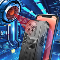 Shockproof Armor Stand Back Cover Case for iPhone 12 11 Se