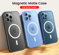 Magnetic Wireless Charger Full Lens Protection Matte Case For iPhone 13 12 Pro Max