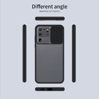 Slide Camera Lens Protection Phone Case for Samsung S21 S20 Note 20 Series