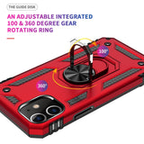 Heavy Duty Protection Shockproof Case with Ring Stand for iPhone 12 Series