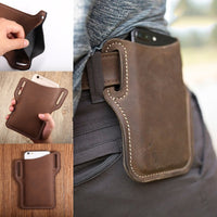 New Upgrade Leather Vintage Mobile Phone Case Pack Waist Bag Belt Clip 1