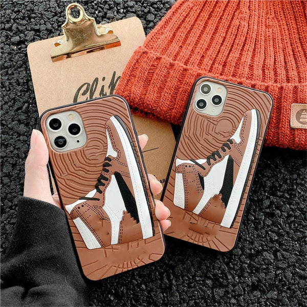 Luxury 3D Hot Luminous Sneakers 3D Silicon Phone Case for iphone 12 11 Series
