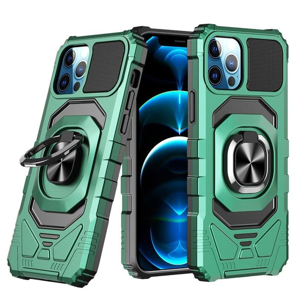 Shockproof Armor Bumper Magnetic Ring Holder Case For iPhone 12 11 Series