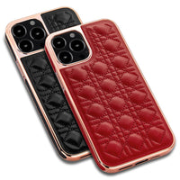 Electroplated Leather Case for iPhone 13 12 11 Pro Max