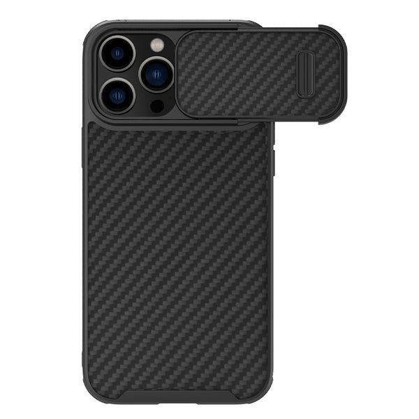 Carbon Fiber Slide Camera Protection Case for iPhone 14 13 series