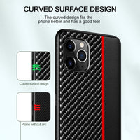  Original Carbon Fiber Leather Back Cover for iPhone 12 Mini 2