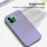 New Korean Aesthetics 3 In 1 Soft Liquid Silicone Case For iPhone 13 12 11 Series