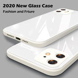 Square Tempered Glass Case Anti knock Baby Skin Frame Cover For iPhone 11 Pro Max 1