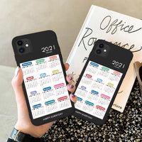 2021 Calendar Soft Matte Case for iPhone 12 11 Pro Max