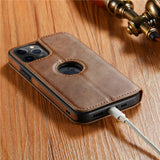Slim Leather Magnetic Flip Wallet Card Holder Case For iPhone 13 12 Series