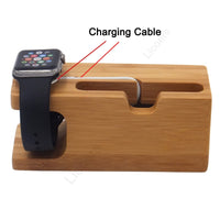 Bamboo Wooden Charging Station for iPhone 12 Apple Watch iPad