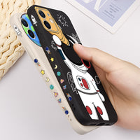 Liquid Silicone Astronaut Spaceship Case for iPhone 13 12 11 Series