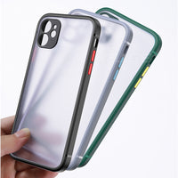 Luxury Square Transparent Shockproof Matte Case on For iPhone 11 Series