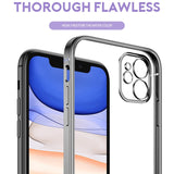 Luxury Classic Plating Frame Transparent Silicone Phone Case for iPhone 13 12 11 Series