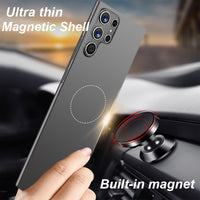 Silm Magnetic Car Holder Hard Case for Samsung Galaxy S22 S21 S20 Note 20 Ultra Plus