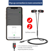 Wired Control Bluetooth Pop ups Bass Stereo In ear Headphones for iPhone 13 12 11 Pro Max Type C 3.5mm