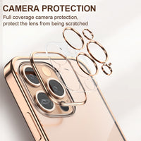 Luxury Plating Transparent Soft Silicone Case for iPhone 13 12 Series