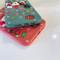 Luxury Cartoon Christmas Santa Soft Silicone Case For iPhone 13 12 11 Series