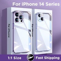 Plating Case with Lens Protection for Apple iPhone 14 13 12 series