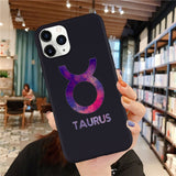Zodiac Sign Soft Silicone Black Cover Phone Case for IPhone 11 & iPhone X Series
