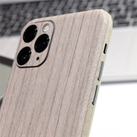 Luxury Carbon Fibre Back Protect Sticker Wood Grain Protective Film For iPhone 11 Series
