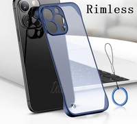 MagSafe Acrylic Full Camera Lens Protection Rimless Borderless Matte Case For iPhone 15 series