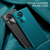 Soft Vegan Leather Hard Cover Phone Case for Samsung Galaxy Note 20 Series