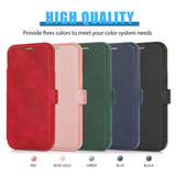 Flip Card Slide Camera Lens Protection PU Leather Phone Case For iPhone 13 12 11 Pro Max Mini