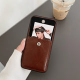 Retro Leather Wallet Card Holder Case For iPhone 13 12 11 Pro Max