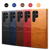 Shock Absorbing Protective Case with Card Holder Soft Slim Wallet Case for Samsung S22 Ultra Plus