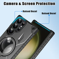 Magsafe Magnetic Hard PC Shockproof Soft TPU Armor Case With Metal Kickstand For Samsung Galaxy S23 S22 Ultra Plus