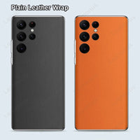 High-end Leather Decal Skin Back Protector Film For Samsung S23 S22 Ultra Plus