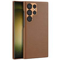 Full Leather Wrap Shockproof Case with Raised Screen Camera Lens Protection for Samsung Galaxy S23 Ultra Plus