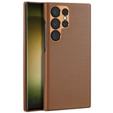 Full Leather Wrap Shockproof Case with Raised Screen Camera Lens Protection for Samsung Galaxy S23 Ultra Plus