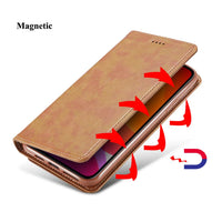 Wallet Flip Leather 5 Card Slots Photo Frame Case For iPhone X XR XS Max 11 Pro Max