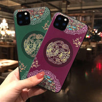 Embossed 3D Antiquity Style Shockproof Anti scratch Case for iPhone 11 Series